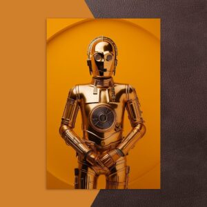 Star Wars Orange Series | C3PO Postcard | Orange is Healthy