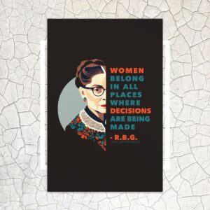 Ruth Bader Ginsburg Postcard | Feminism | Supreme Court | Equal Society